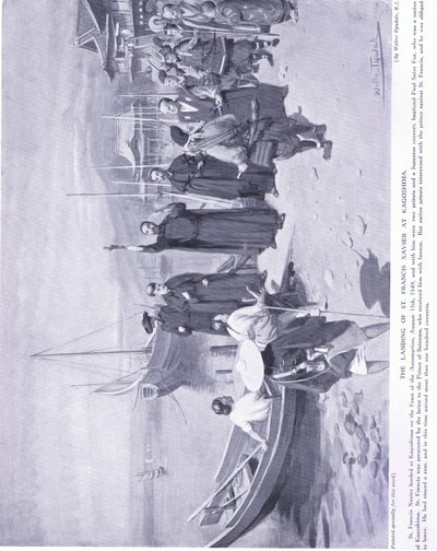 The landing of St Francis Xavier at Kagoshima AD1549 by Walter Frederick Roofe Tyndale